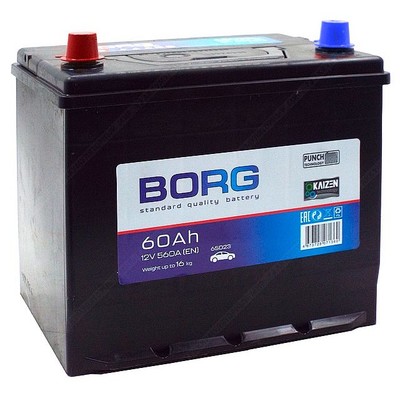 Аккумулятор BORG Standard Asia 60D23R 60 Ач п.п. (ТУРЦИЯ)