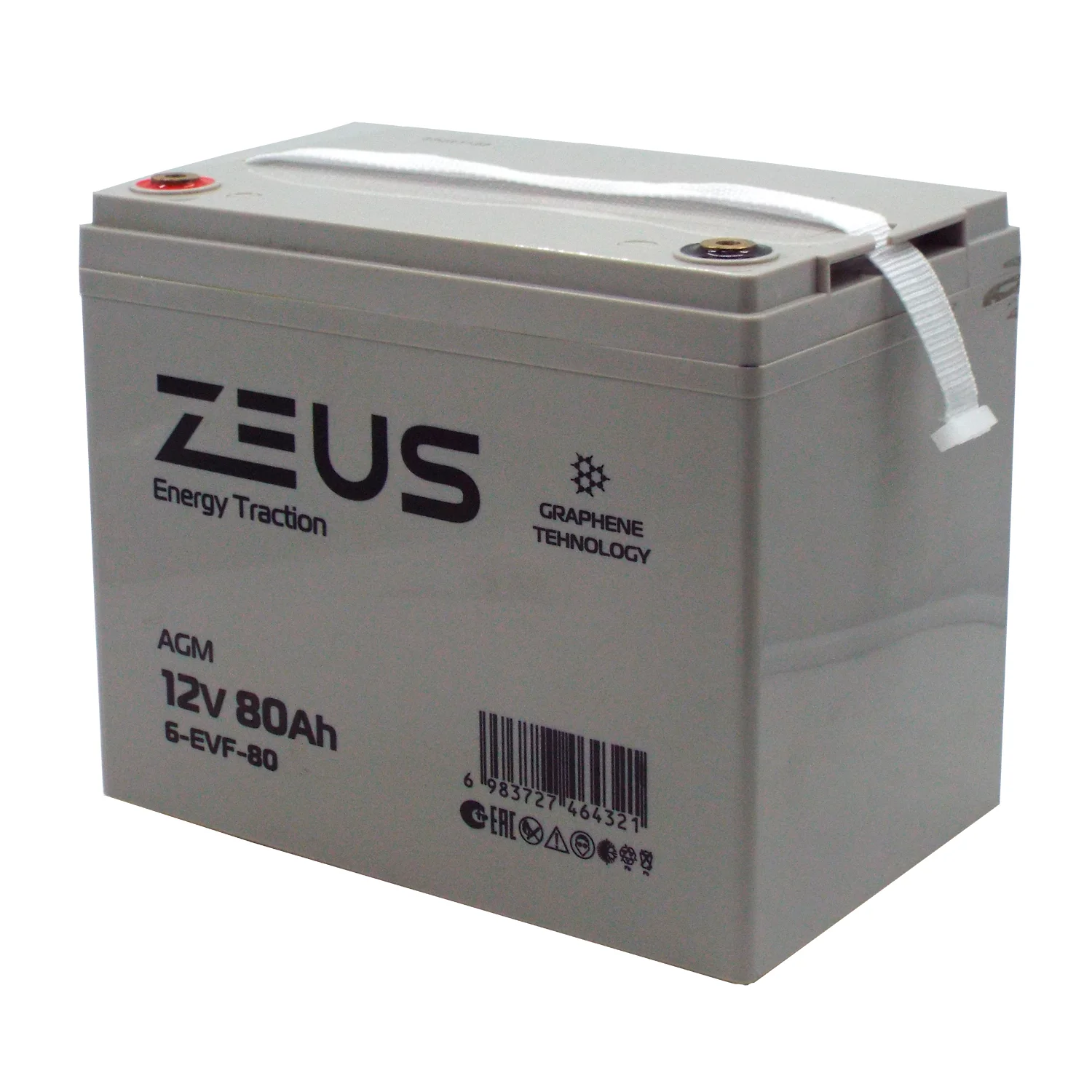 Аккумулятор ZEUS 6-EVF-80 (12V80Ah) тяговый Фото 1