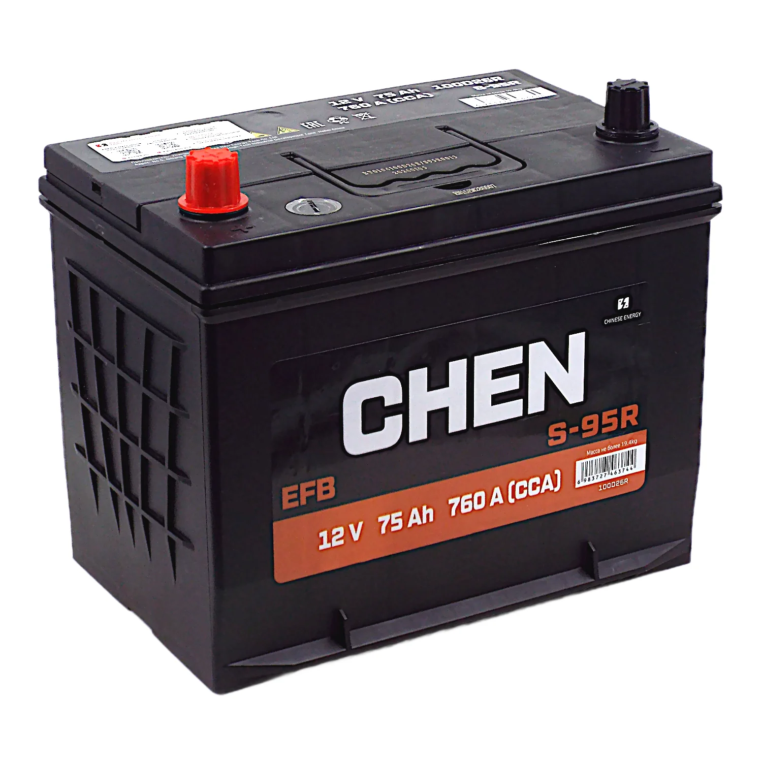 Аккумулятор CHEN EFB S-95R 100D26R Asia 75 Ач п.п. (760A)