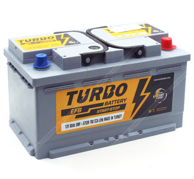 Аккумулятор TURBO EFB LB 80 Ач о.п.
