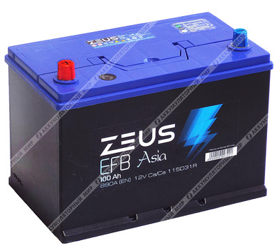Аккумулятор ZEUS EFB ASIA 115D31R 100 Ач п.п. STOCK!