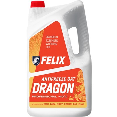 Антифриз FELIX Dragon (-40) красный 5кг