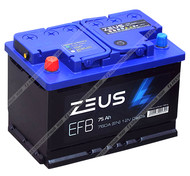 Аккумулятор ZEUS EFB 75 Ач п.п. STOCK!