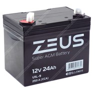 Аккумулятор ZEUS SUPER AGM 24 Ач п.п. (U1L-9)