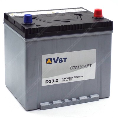 Аккумулятор VST Стандарт Азия D23-2 60 Ач о.п.