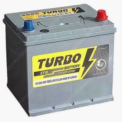 Аккумулятор TURBO EFB Asia 75D23L 65 Ач о.п.