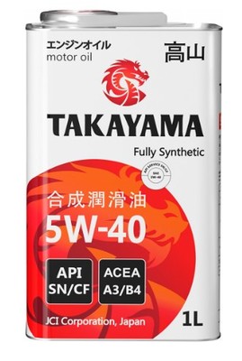 Масло моторное 5w40 TAKAYAMA A3/B4 SN/CF синтетическое 1л