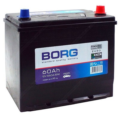 Аккумулятор BORG Standard Asia 60D23L 60 Ач о.п. (ТУРЦИЯ)