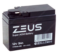 Аккумулятор ZEUS SUPER AGM 3 Ач о.п. (YTR4A-BS)