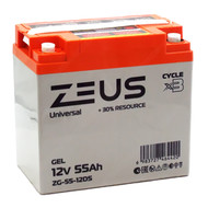 Аккумулятор ZEUS ZG-55-12DS GEL (12V55Ah) универсальный