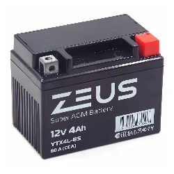Аккумулятор ZEUS SUPER AGM 4 Ач о.п. (YTX4L-BS) УЦЕНКА Фото 1