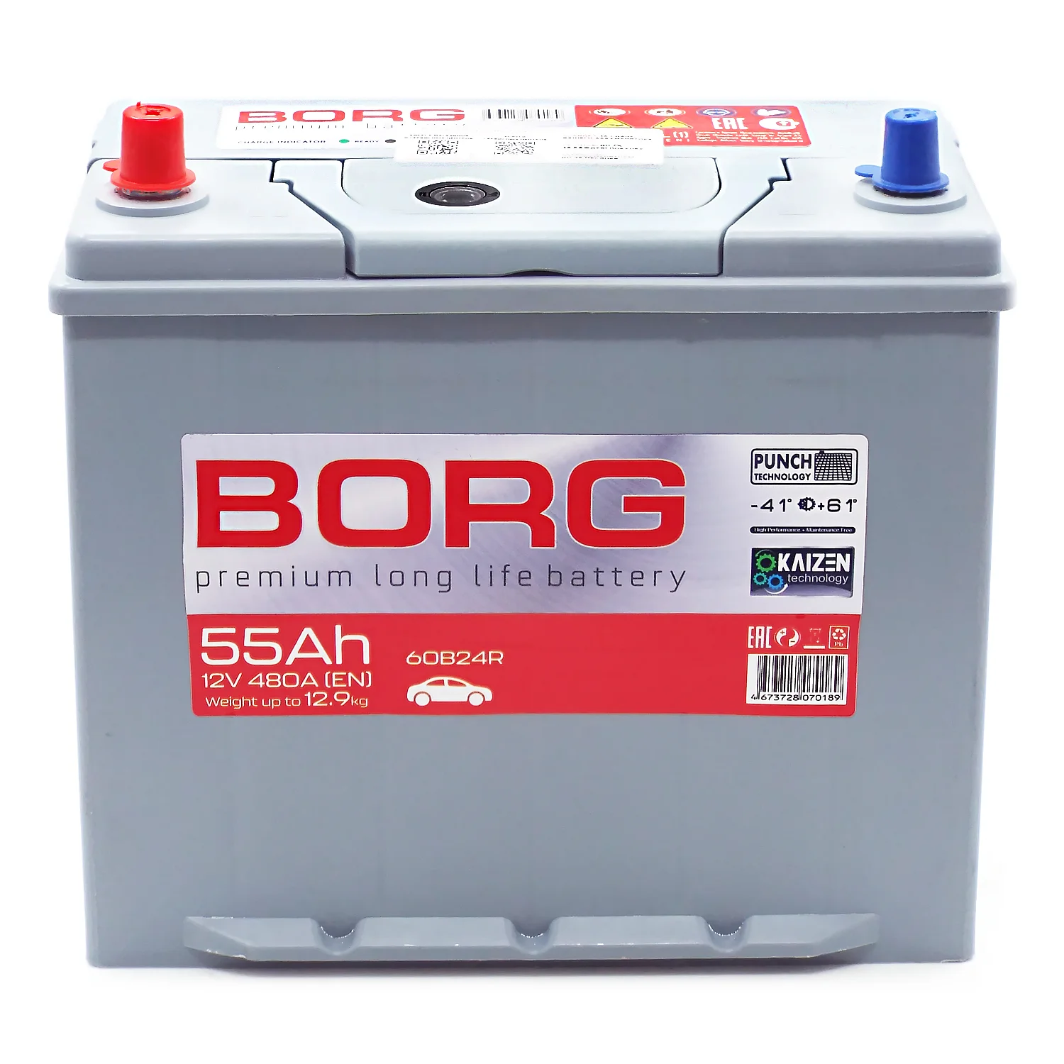 Аккумулятор BORG Premium Asia 60B24R 55 Ач п.п. Фото 1