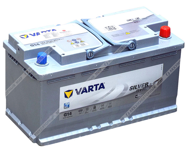 Аккумулятор VARTA Silver Dynamic AGM G14(A5) 95 Ач о.п. купить в  Екатеринбурге