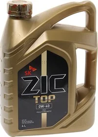 Масло моторное 0w40 ZIC TOP синтетическое 4л Фото 1