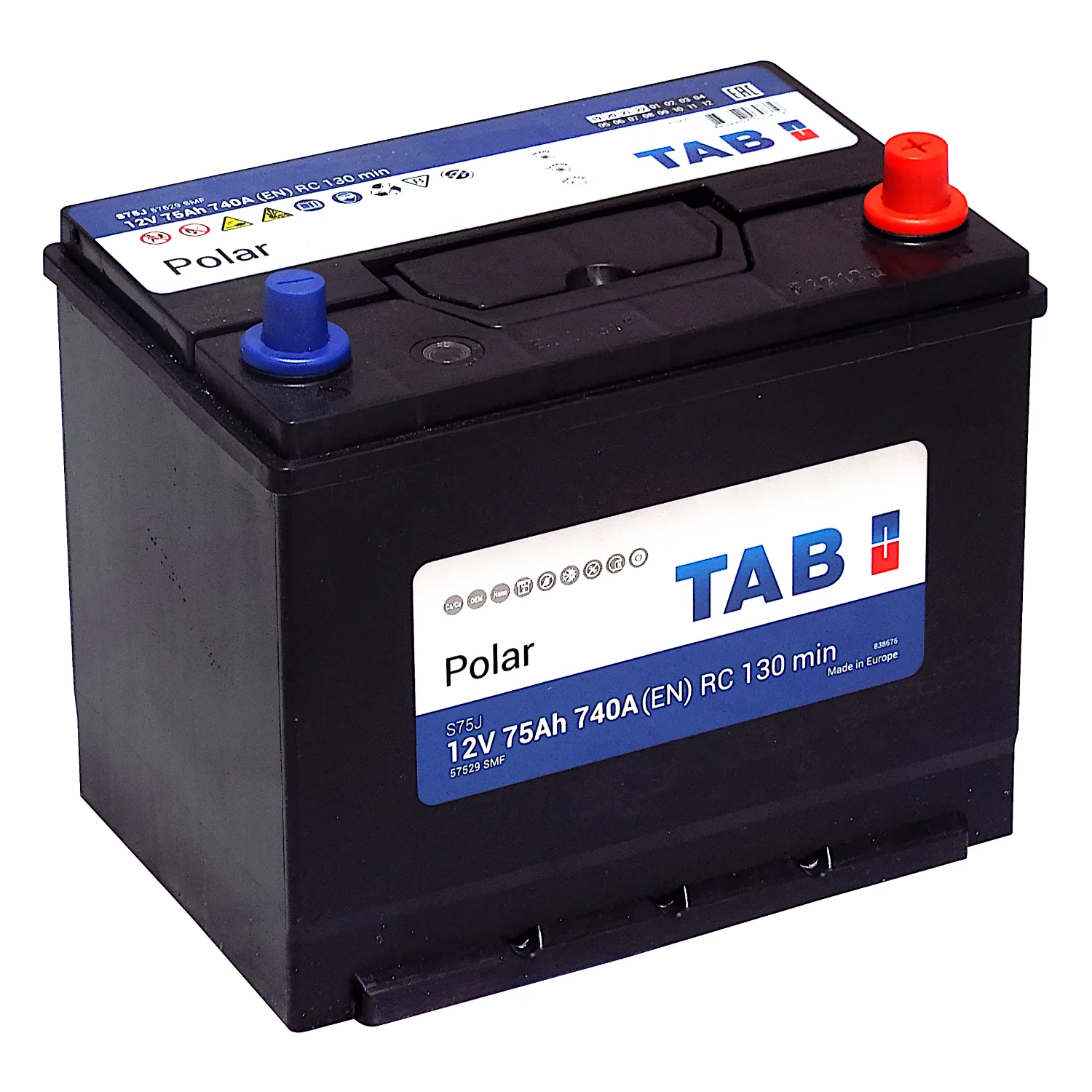 Аккумулятор TAB Роlar S75J Asia 75 Ач о.п. РАСПРОДАЖА
