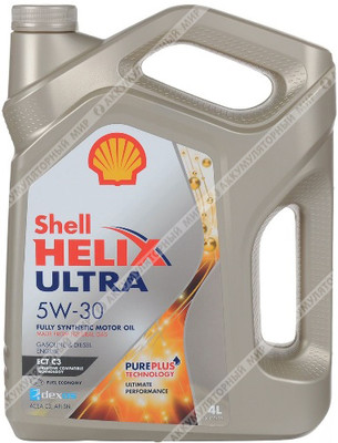 Масло моторное 5W30 Shell Helix Ultra ECT синтетическое 4л