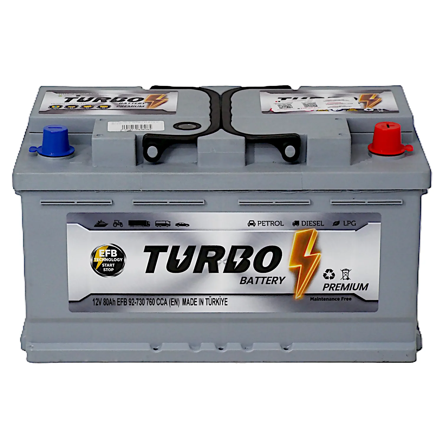 Аккумулятор TURBO EFB LB 80 Ач о.п. Фото 1