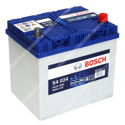 Аккумулятор BOSCH S4 024 Asia 60 Ач о.п.