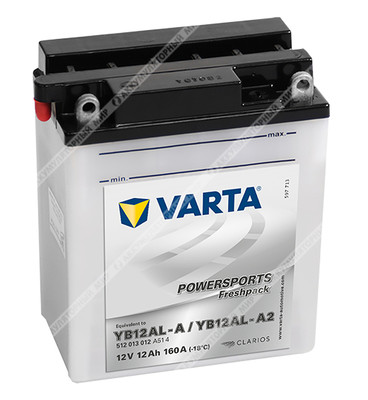 Аккумулятор VARTA Powersports Freshpack 12 Ач о.п. (YB12AL-A2) 512 013 012