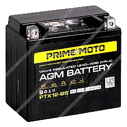 Аккумулятор PRIME MOTO AGM PTX12-BS 12 Ач п.п. Фото 1