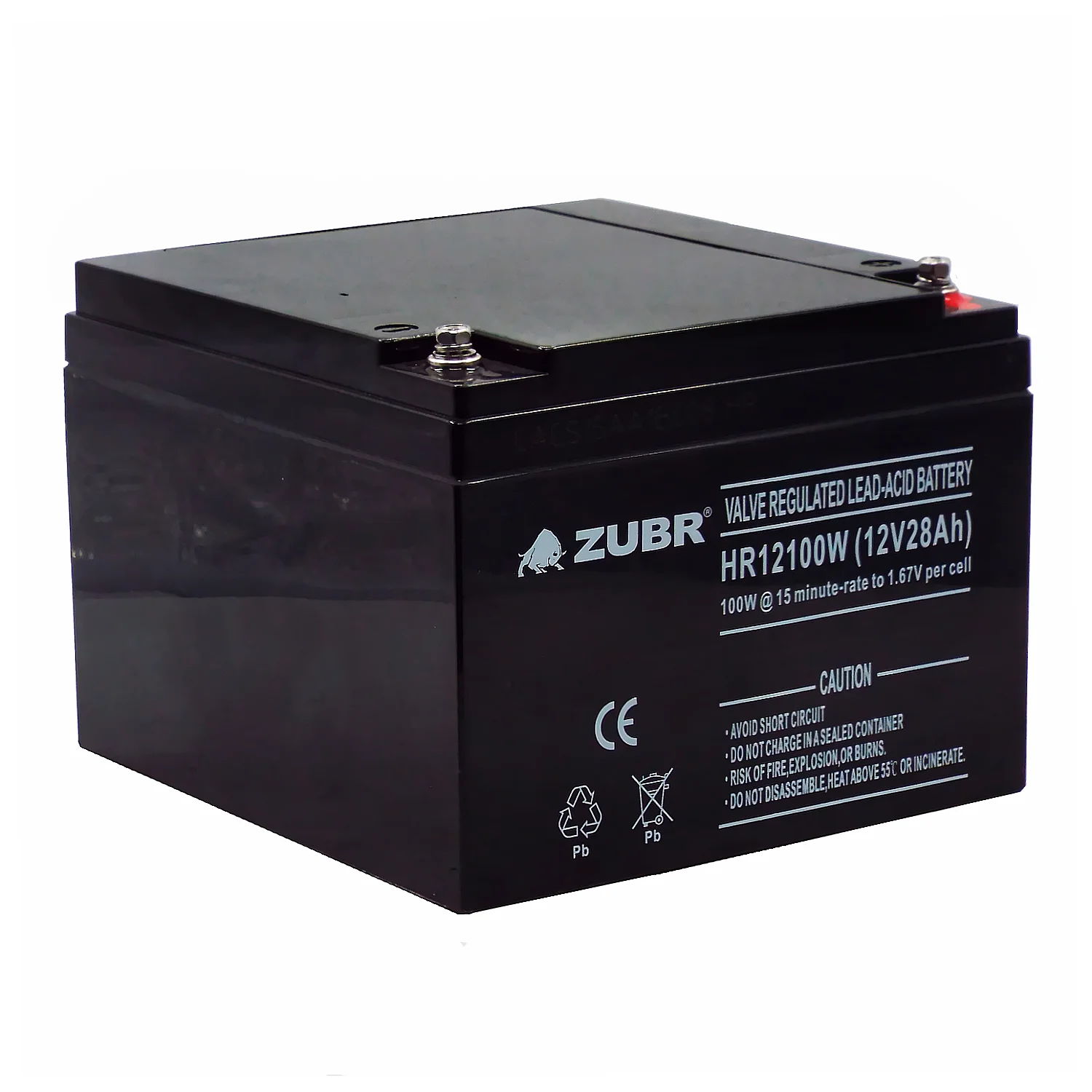 Аккумулятор ZUBR HR12100W (12V28Ah) универсальный