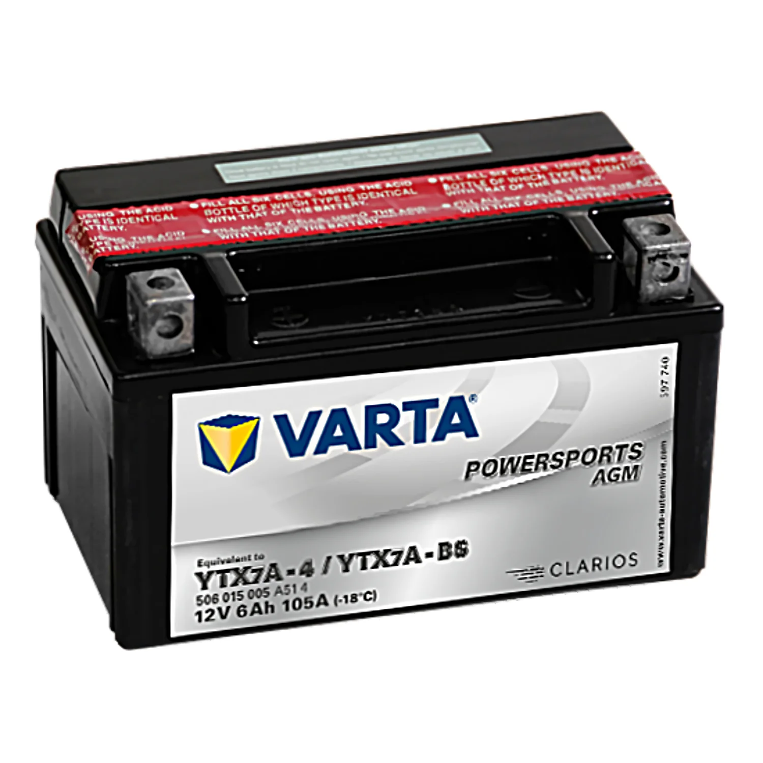 Аккумулятор VARTA 6 Ач п.п. (YTX7A-BS) 506 015 005 РАСПРОДАЖА