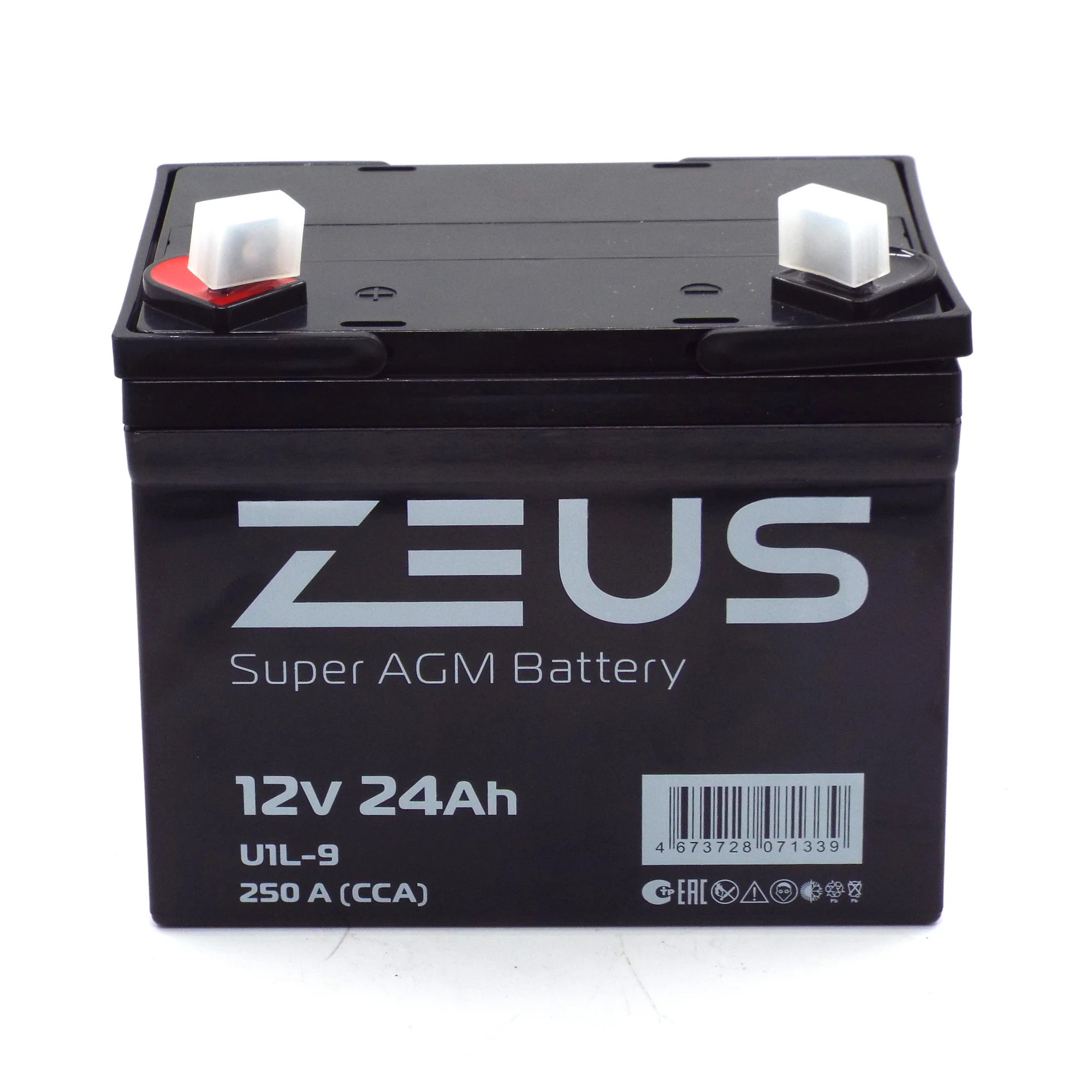 Аккумулятор ZEUS SUPER AGM 24 Ач п.п. (U1L-9) Фото 1