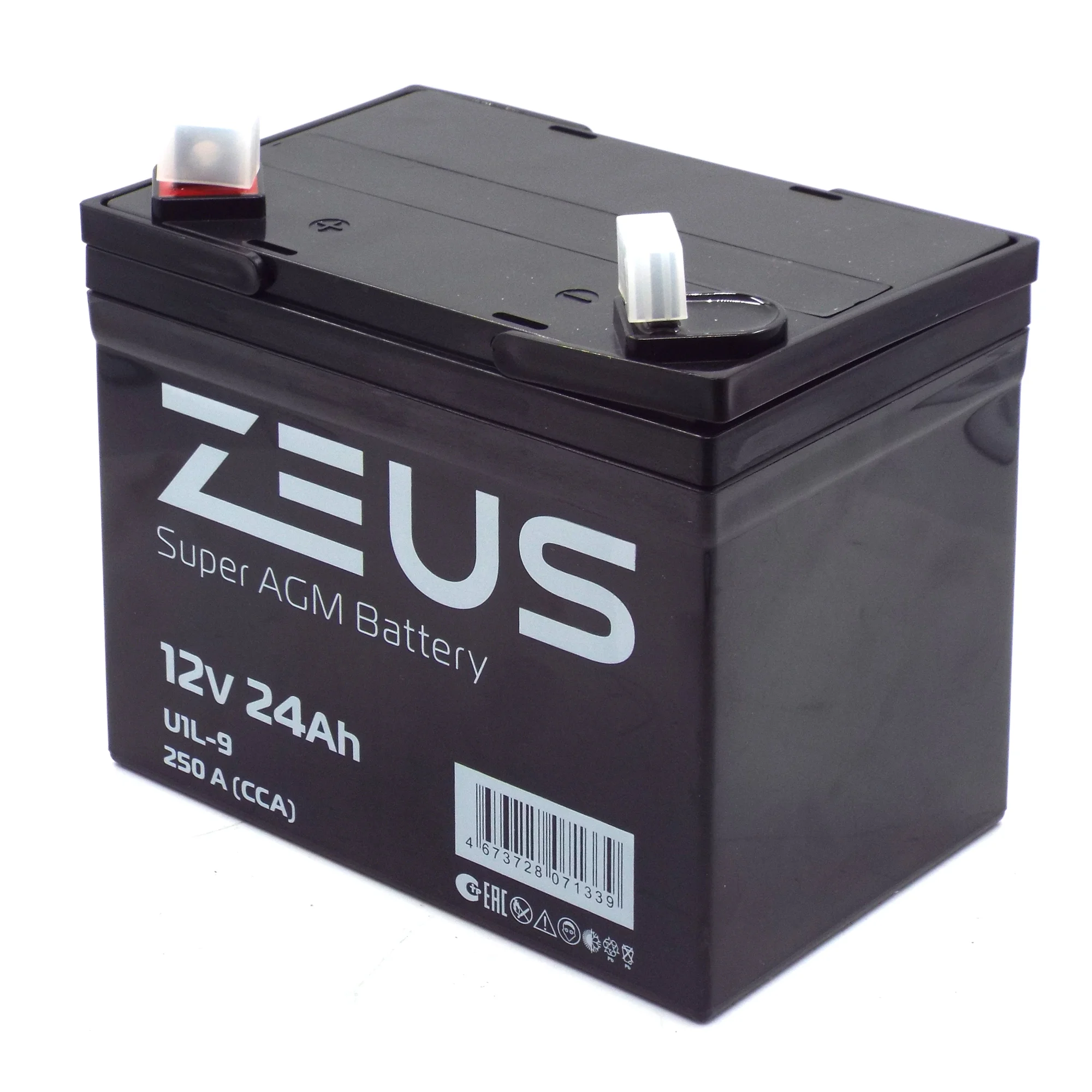 Аккумулятор ZEUS SUPER AGM 24 Ач п.п. (U1L-9) Фото 1
