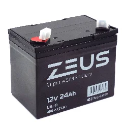 Аккумулятор ZEUS SUPER AGM 24 Ач п.п. (U1L-9) Фото 1