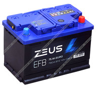 Аккумулятор ZEUS EFB 75 Ач о.п.