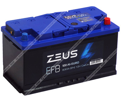 Аккумулятор ZEUS EFB 100 Ач о.п. STOCK