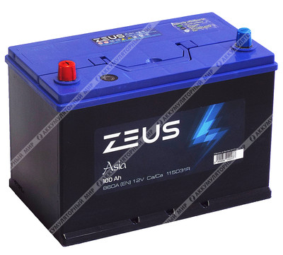 Аккумулятор ZEUS ASIA 115D31R 100 Ач п.п.