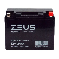 Аккумулятор ZEUS HIGH CLASS AGM 24 Ач о.п. (HCX24L) Фото 1