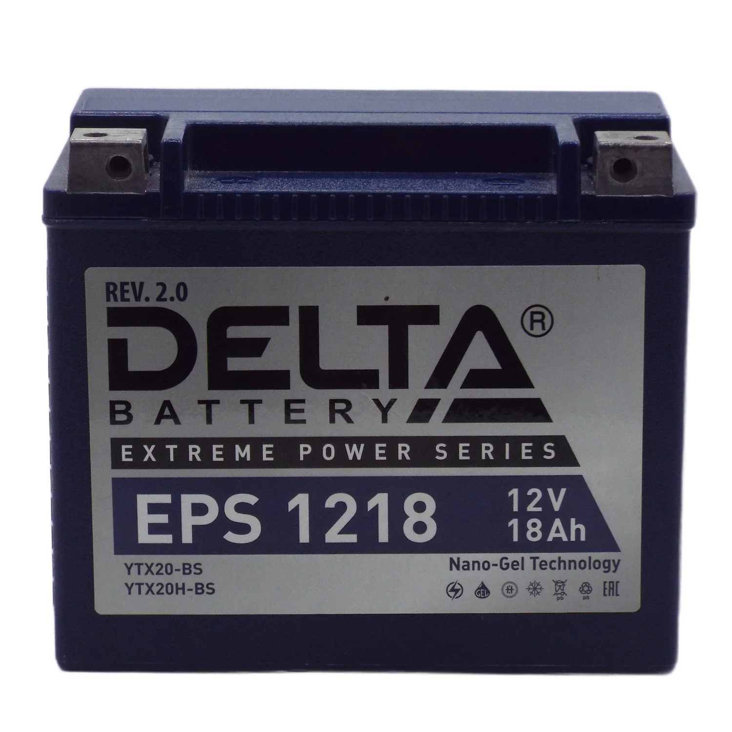 Аккумулятор DELTA EPS 1218 18 Ач п.п. (YTX20-BS) Фото 1