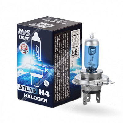 Лампа галогенная H4 12V 60/55W AVS Atlas 5000 К