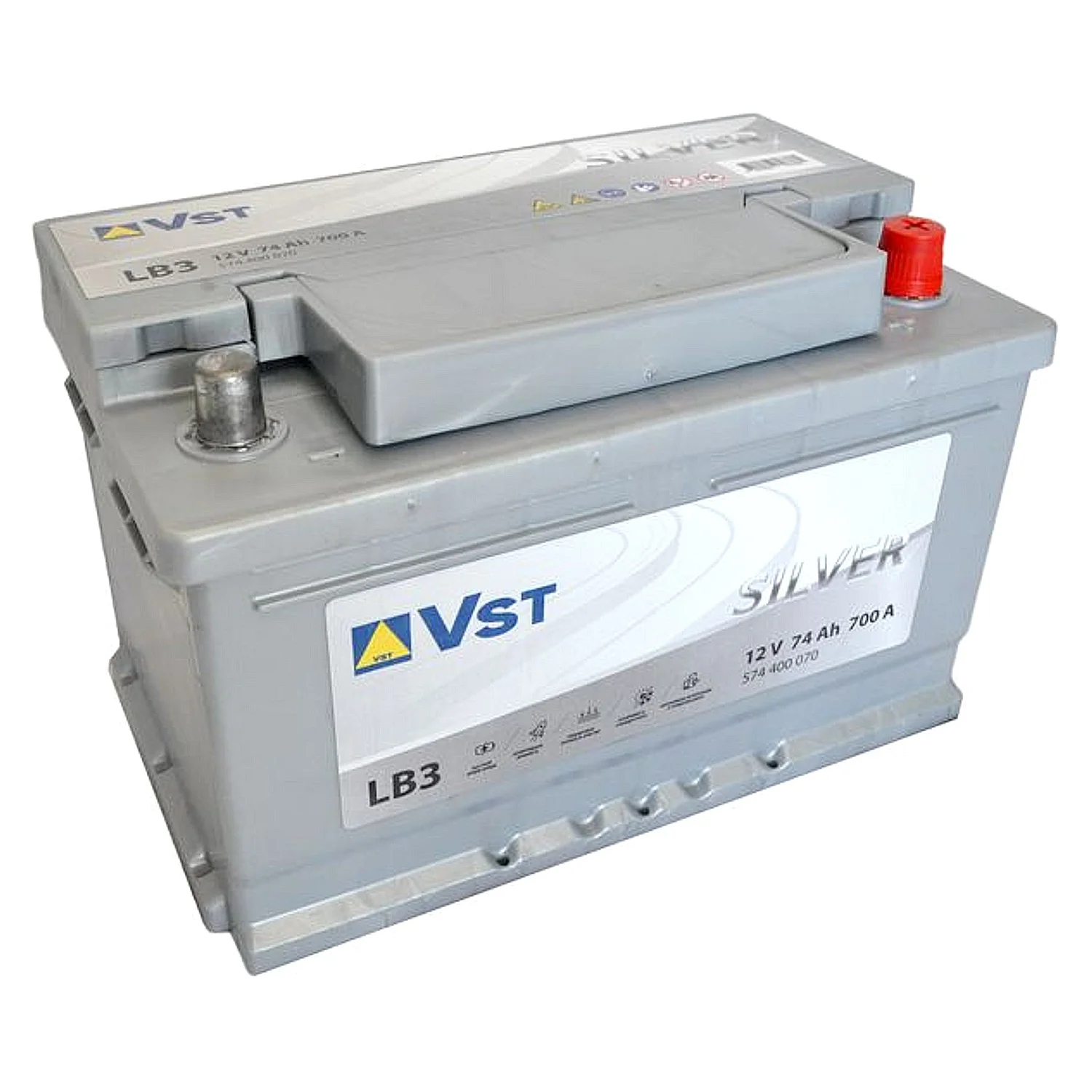 Аккумулятор VST Silver LB3 74 Ач о.п. Фото 1