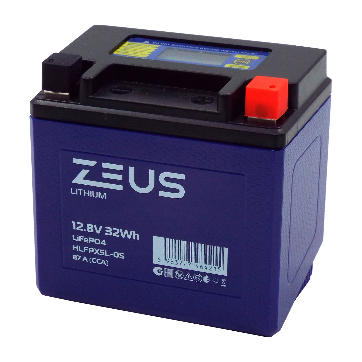 Аккумулятор ZEUS LITHIUM HLFPX5L-DS 32Wh 2.5 Ач о.п. (тип YTX5L-BS) Фото 1