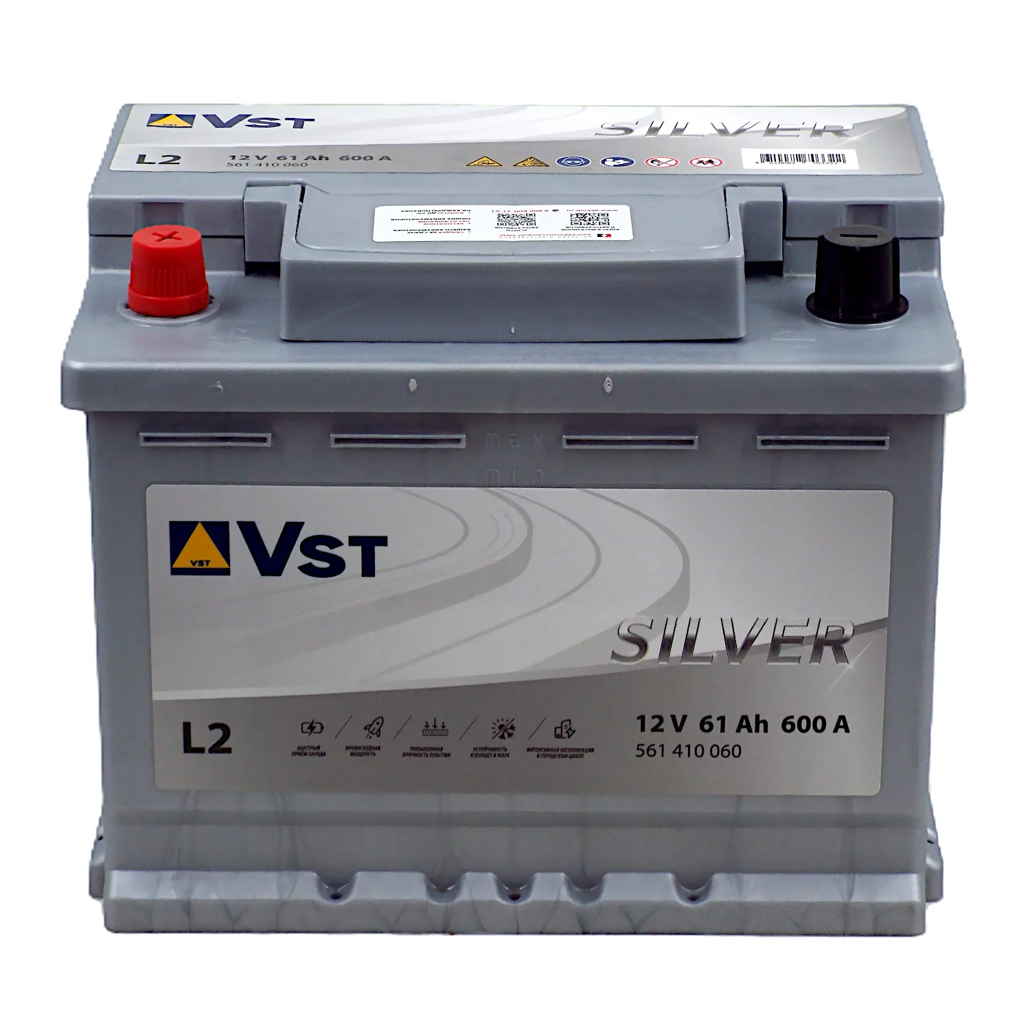 Аккумулятор VST Silver L2 61 Ач п.п. Фото 1