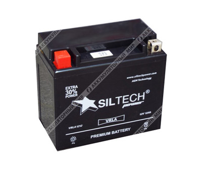 Аккумулятор SILTECH мото 12 Ач п.п. (YTX12-BS) VRLA 1212