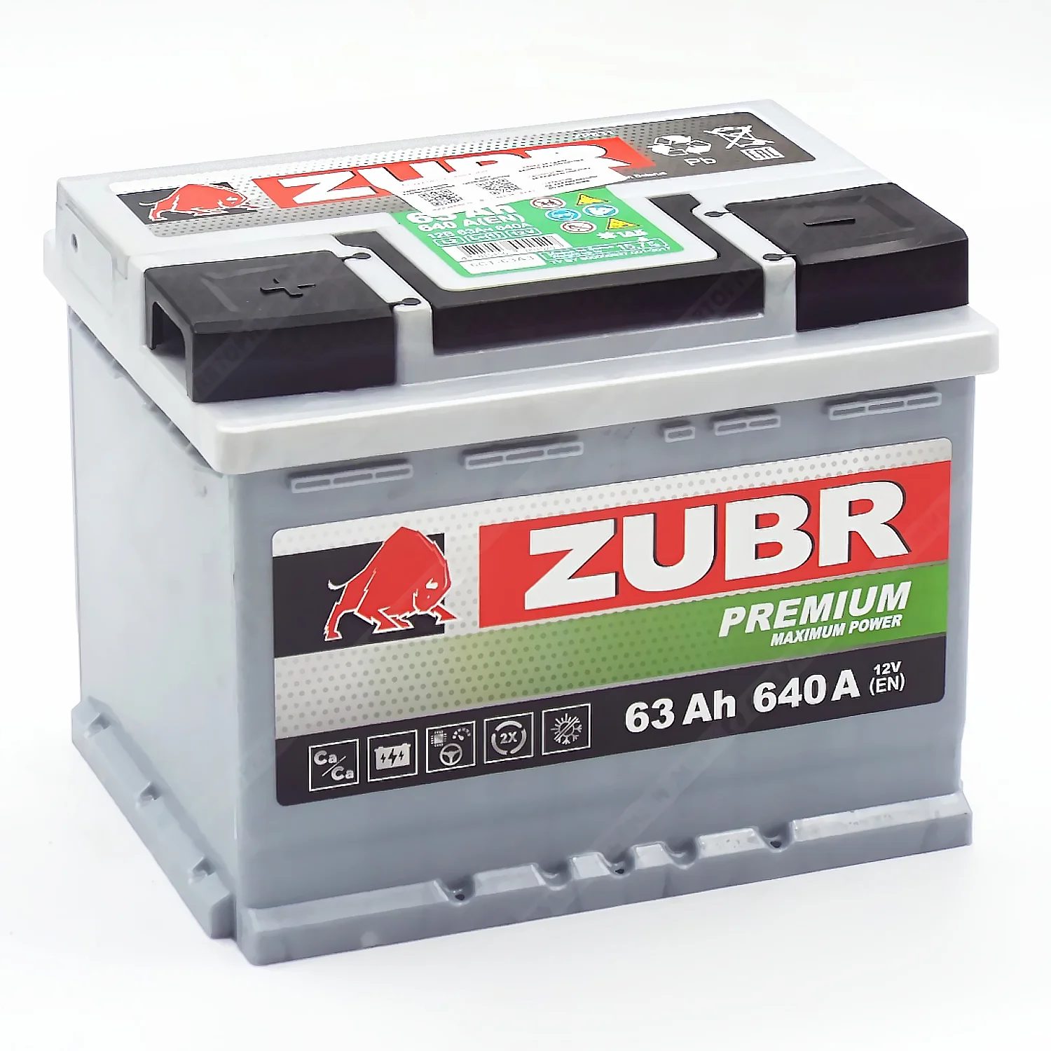 Аккумулятор ZUBR Premium 63 Ач п.п. РАСПРОДАЖА