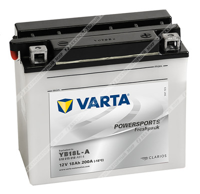 Аккумулятор VARTA Powersports Freshpack 18 Ач о.п. (YB18L-A) 518 015 018