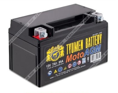 Аккумулятор TYUMEN BATTERY AGM мото 7 Ач п.п. (YTX7A-BS)