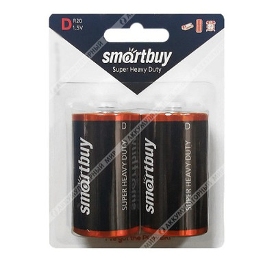 Батарейка Smartbuy R20 BL*2