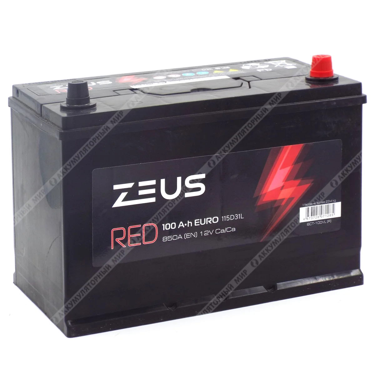 Аккумулятор ZEUS RED Asia 115D31L 100 Ач о.п. УЦЕНКА