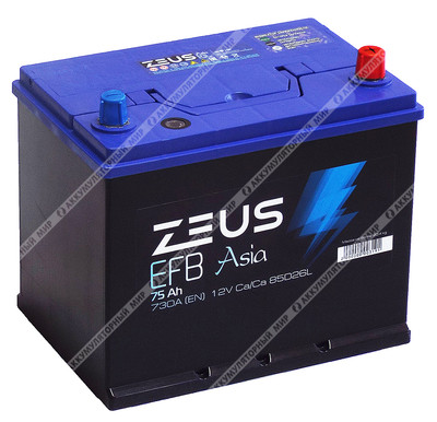 Аккумулятор ZEUS EFB ASIA 85D26L 75 Ач о.п.