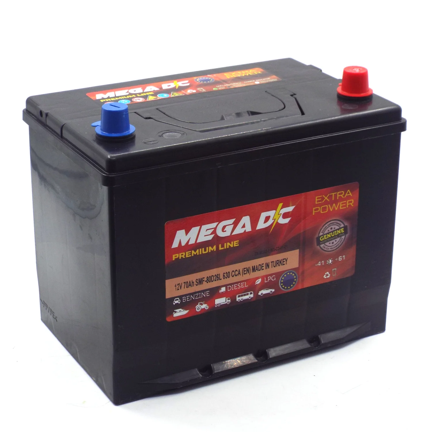 Аккумулятор MEGA DC Asia 75D26L 70 Ач о.п. Фото 1