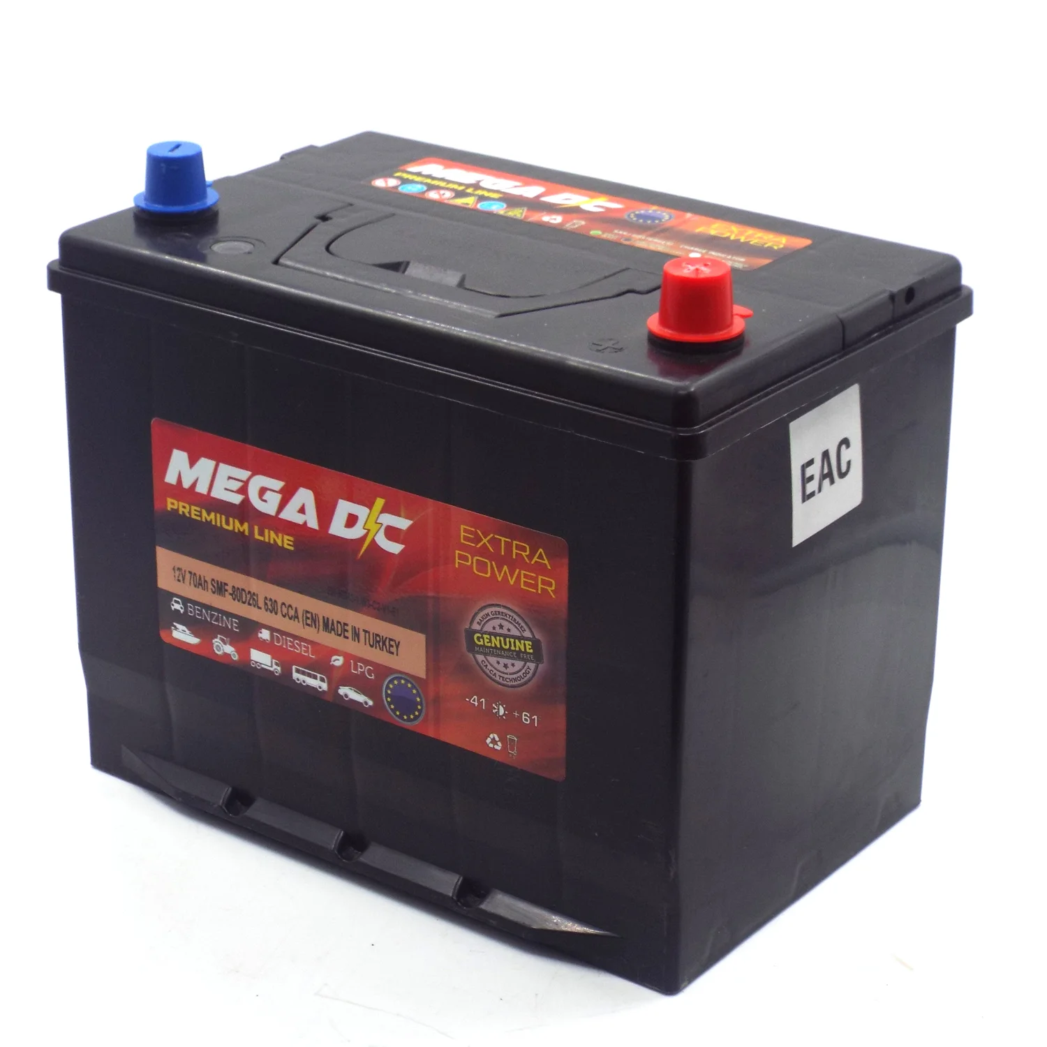 Аккумулятор MEGA DC Asia 75D26L 70 Ач о.п. Фото 1