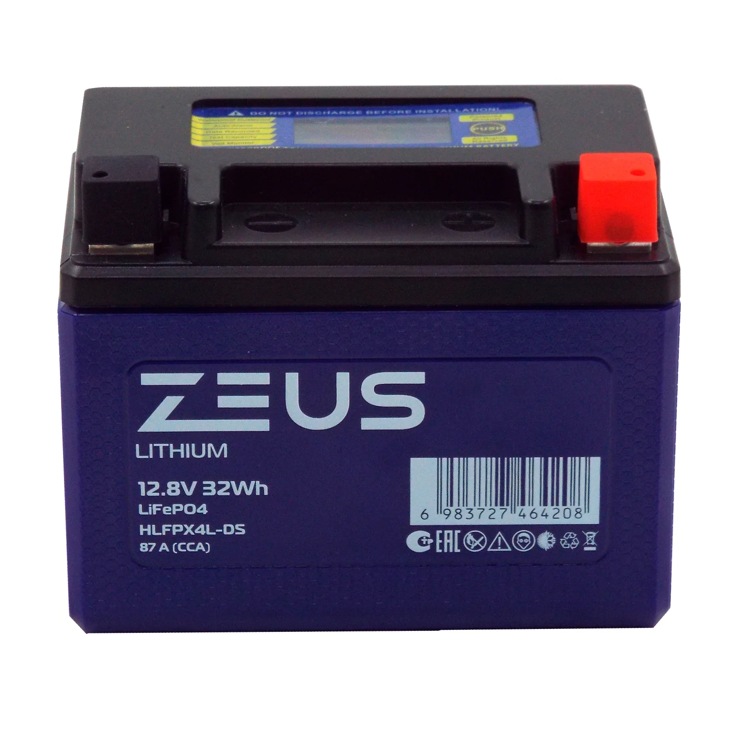 Аккумулятор ZEUS LITHIUM HLFPX4L-DS 32Wh о.п. (тип YTX4L-BS) Фото 1