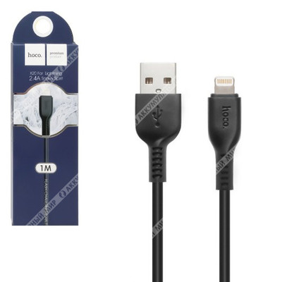 Кабель USB - Lightning HOCO X20 2.4А,  черный (68808) 1м