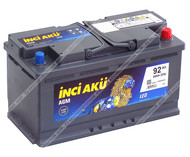 Аккумулятор Inci AKU AGM 92 Ач о.п.